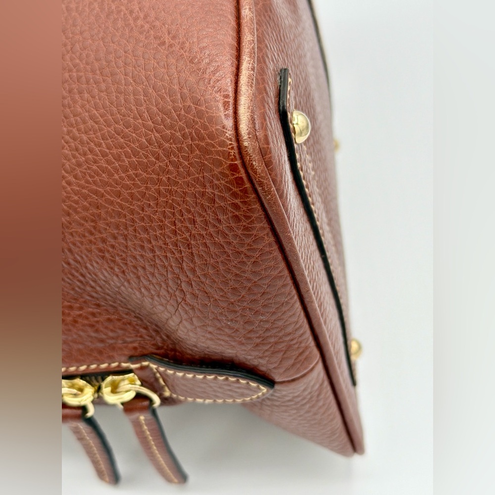 Dooney & Bourke Brown Pebble Leather Shoulder Bag - Picture 8 of 9